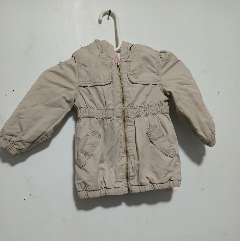 Old Navy Kids Tan Hooded Puffer Jacket